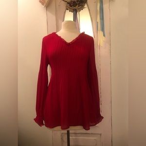 Ladies dressy red blouse